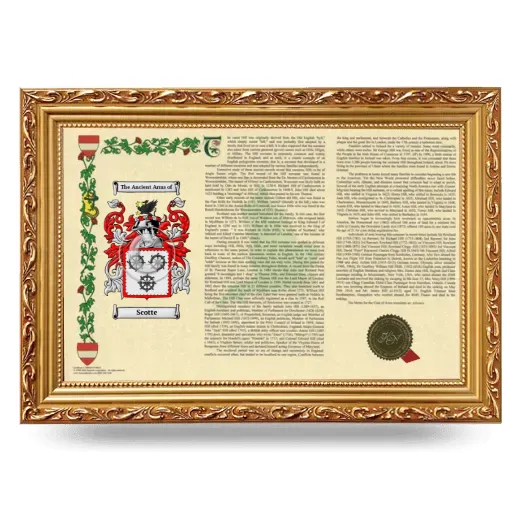 Scotte Armorial Landscape Framed - Gold