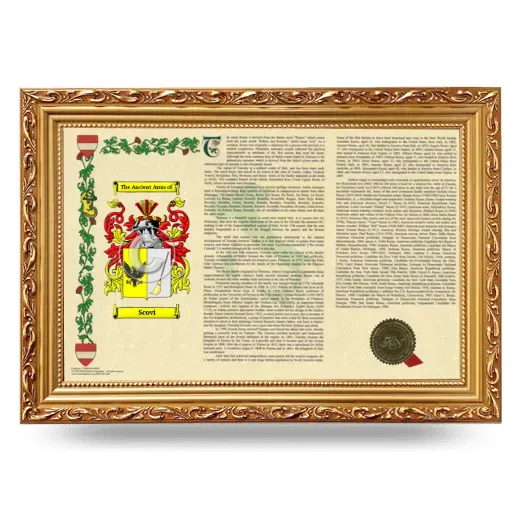 Scovi Armorial Landscape Framed - Gold