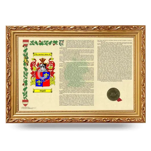 Segall Armorial Landscape Framed - Gold