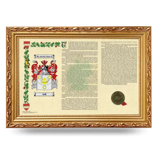 Sell Armorial Landscape Framed - Gold