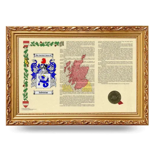 Selvestar Armorial Landscape Framed - Gold