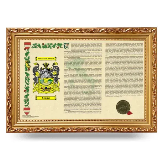 Semino Armorial Landscape Framed - Gold