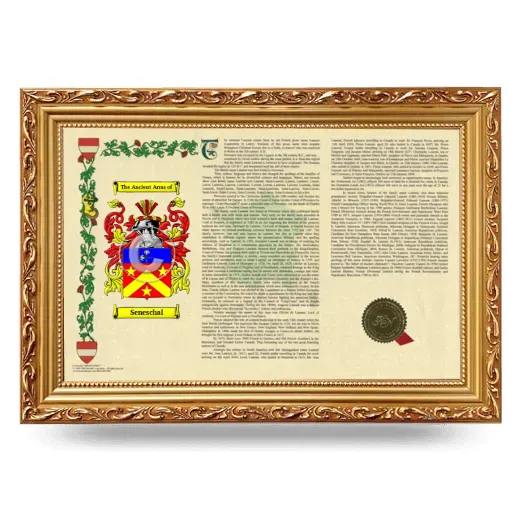 Seneschal Armorial Landscape Framed - Gold