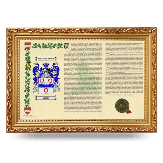Severe Armorial Landscape Framed - Gold