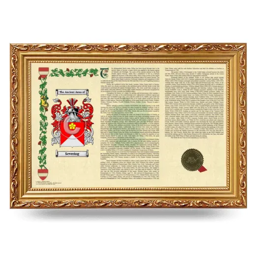 Severing Armorial Landscape Framed - Gold