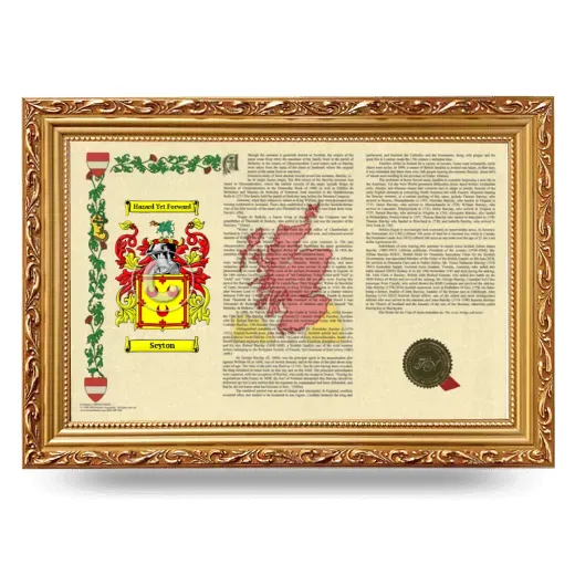 Seyton Armorial Landscape Framed - Gold