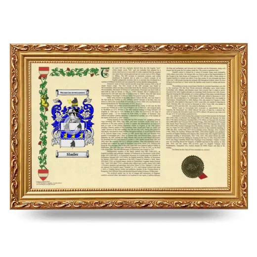 Shailer Armorial Landscape Framed - Gold