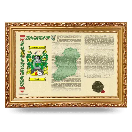 Shanley Armorial Landscape Framed - Gold