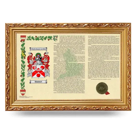 Sharrart Armorial Landscape Framed - Gold