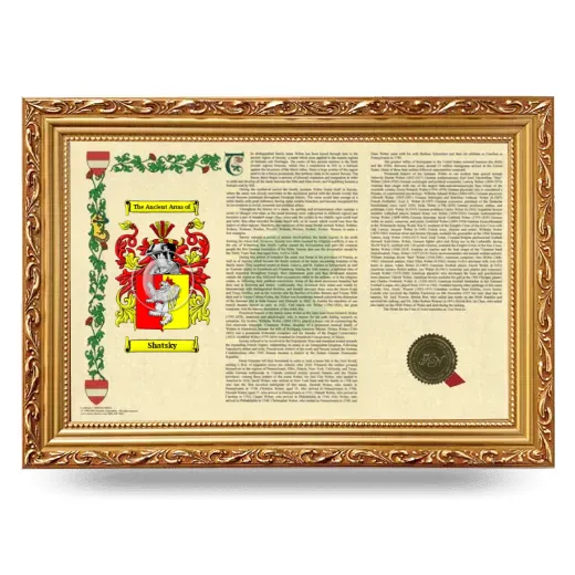 Shatsky Armorial Landscape Framed - Gold
