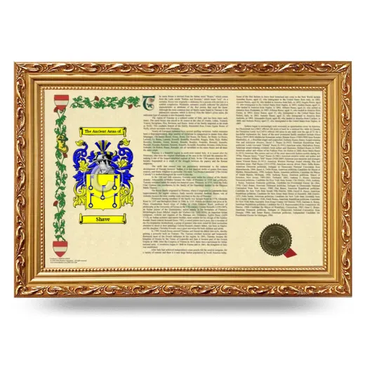 Shave Armorial Landscape Framed - Gold