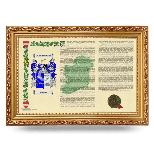 Sheehy Armorial Landscape Framed - Gold
