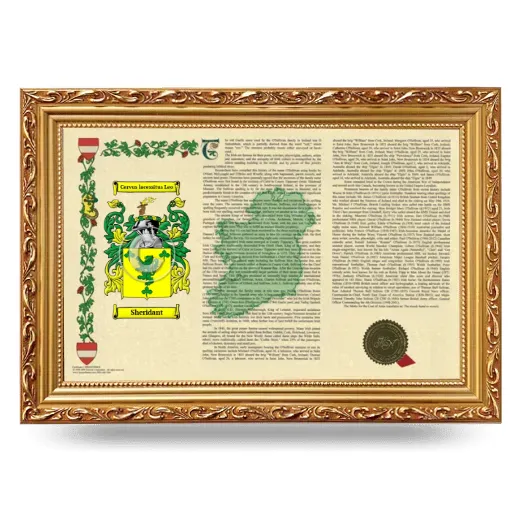 Sheridant Armorial Landscape Framed - Gold