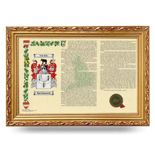 Shettlesworth Armorial Landscape Framed - Gold