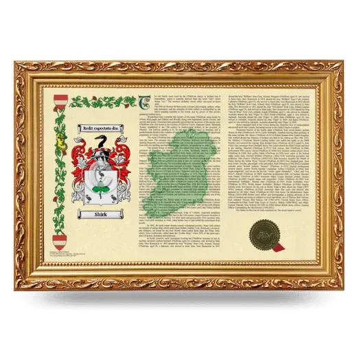 Shirk Armorial Landscape Framed - Gold