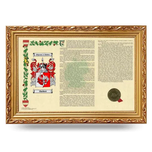 Shobert Armorial Landscape Framed - Gold