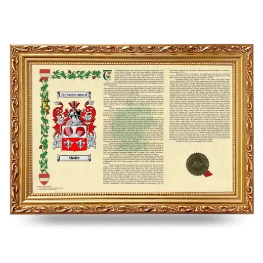 Sholer Armorial Landscape Framed - Gold