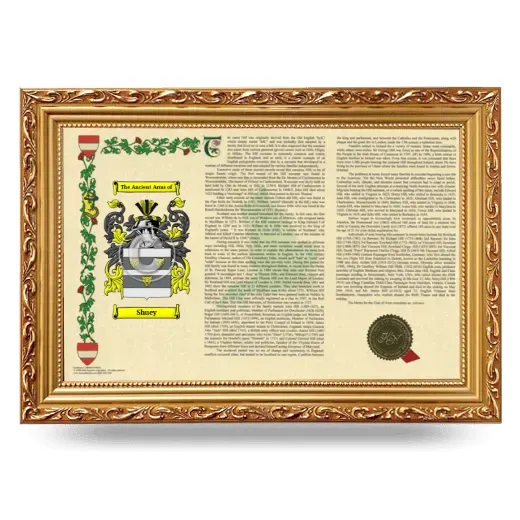 Shuey Armorial Landscape Framed - Gold