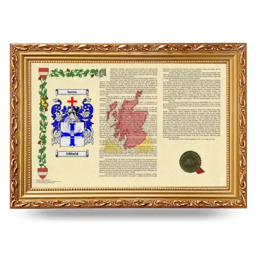 Sibbald Armorial Landscape Framed - Gold