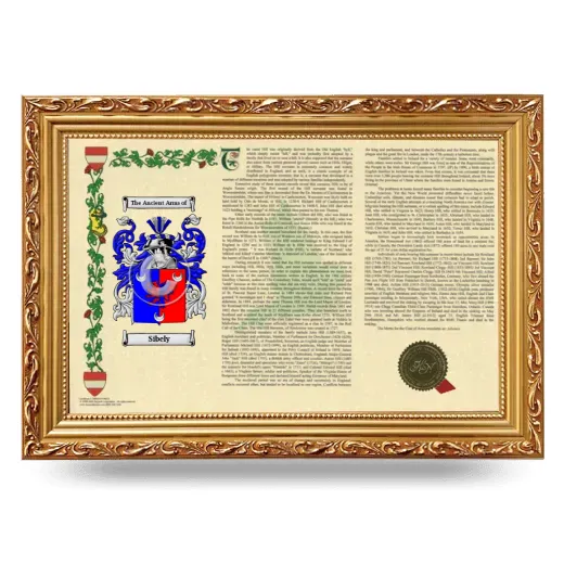 Sibely Armorial Landscape Framed - Gold