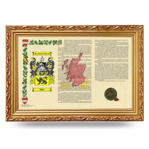 Sider Armorial Landscape Framed - Gold
