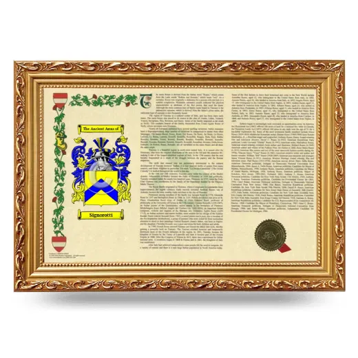 Signorotti Armorial Landscape Framed - Gold