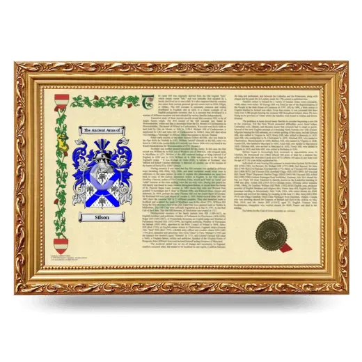 Silson Armorial Landscape Framed - Gold