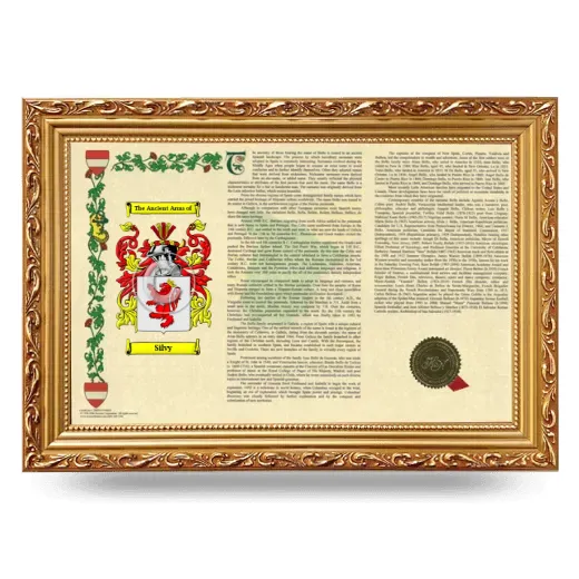 Silvy Armorial Landscape Framed - Gold