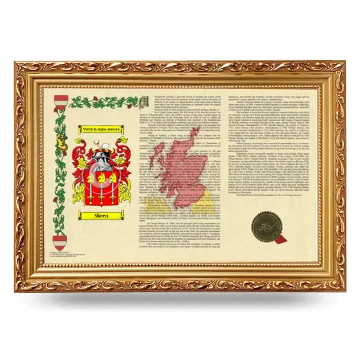 Skeen Armorial Landscape Framed - Gold