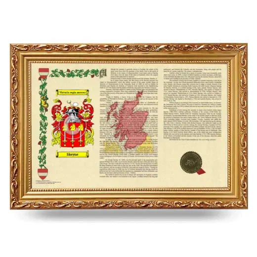 Skeyne Armorial Landscape Framed - Gold