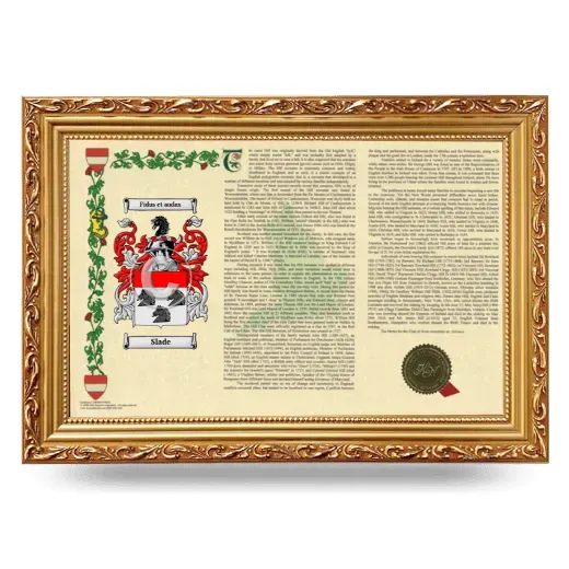 Slade Armorial Landscape Framed - Gold