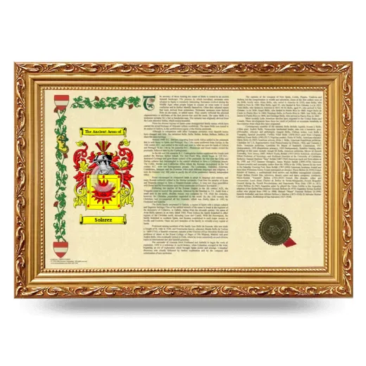 Solarez Armorial Landscape Framed - Gold
