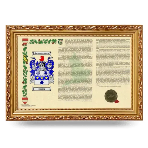 Solden Armorial Landscape Framed - Gold