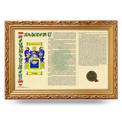 Sontag Armorial Landscape Framed - Gold