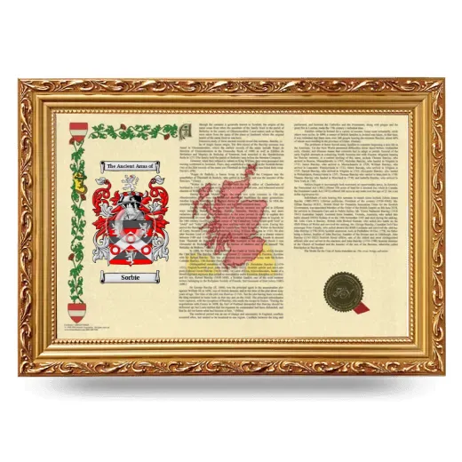 Sorbie Armorial Landscape Framed - Gold
