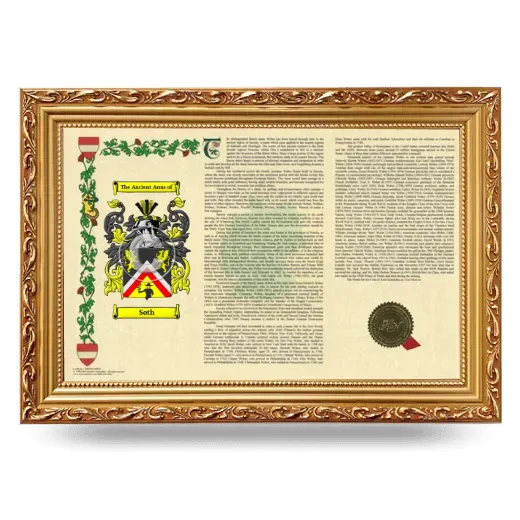 Soth Armorial Landscape Framed - Gold