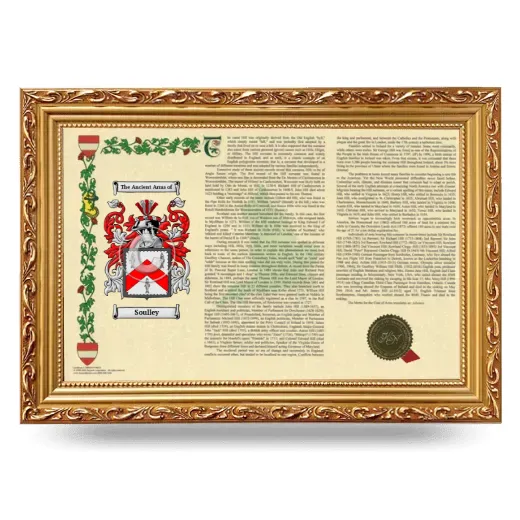 Soulley Armorial Landscape Framed - Gold