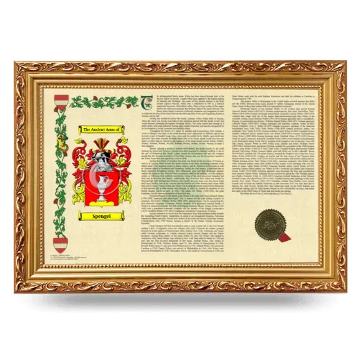 Spengel Armorial Landscape Framed - Gold
