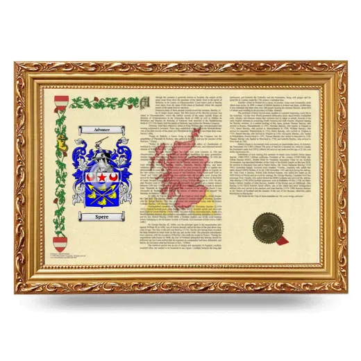 Spere Armorial Landscape Framed - Gold