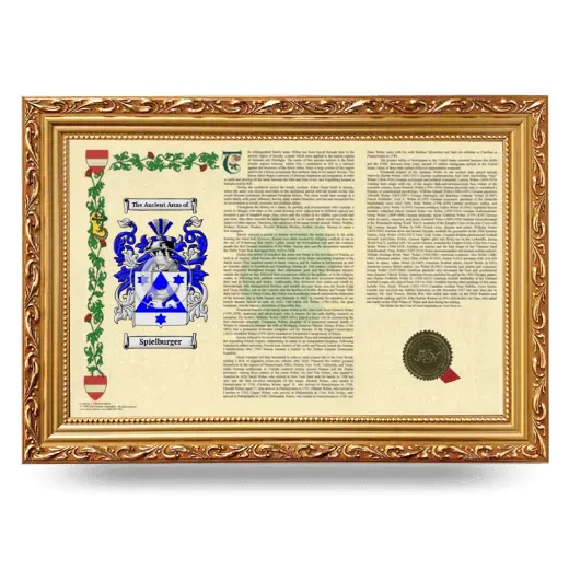 Spielburger Armorial Landscape Framed - Gold