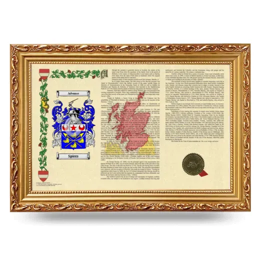 Spiers Armorial Landscape Framed - Gold