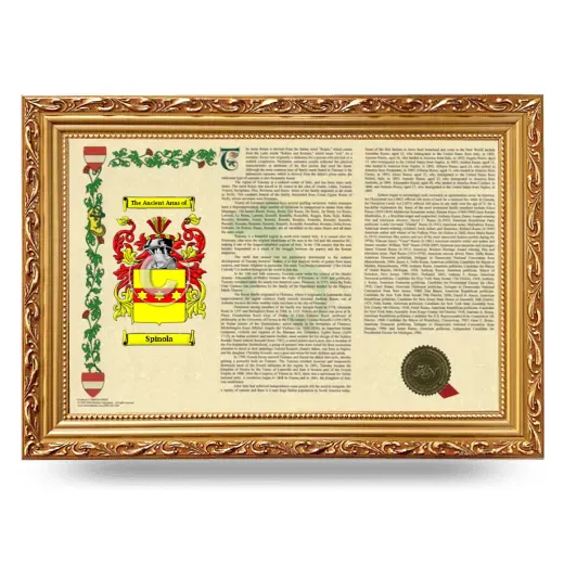 Spinola Armorial Landscape Framed - Gold