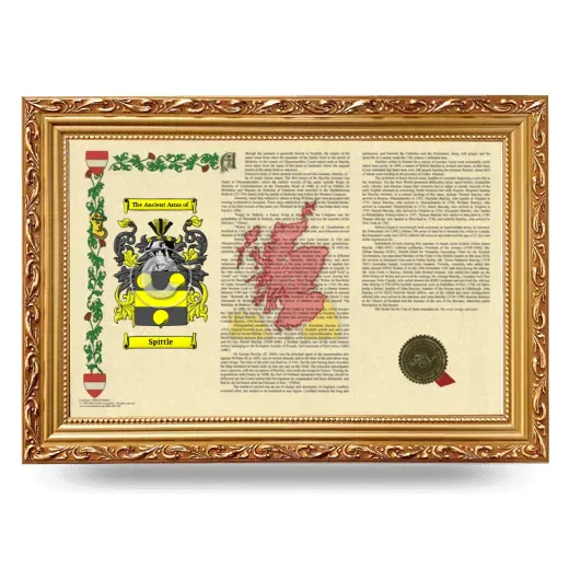 Spittle Armorial Landscape Framed - Gold