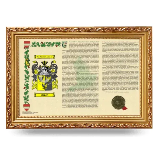 Stanert Armorial Landscape Framed - Gold