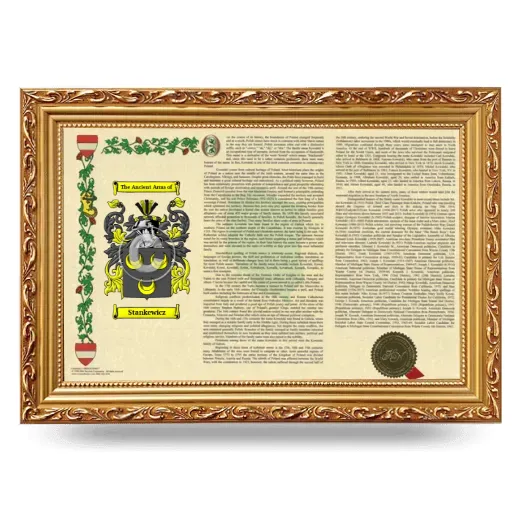 Stankewicz Armorial Landscape Framed - Gold