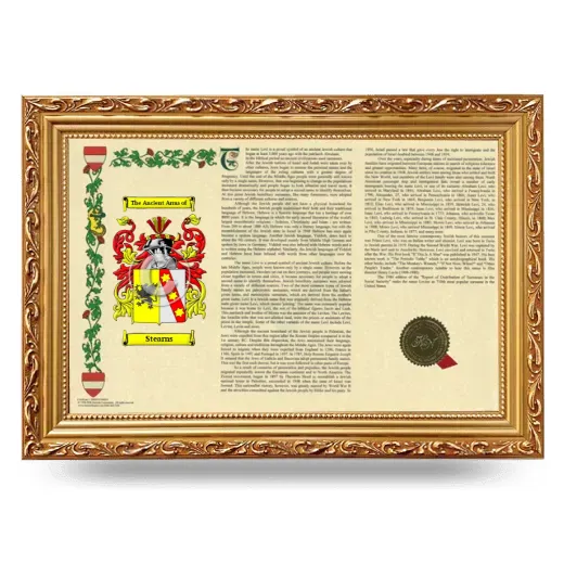 Stearns Armorial Landscape Framed - Gold
