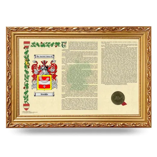 Steckle Armorial Landscape Framed - Gold