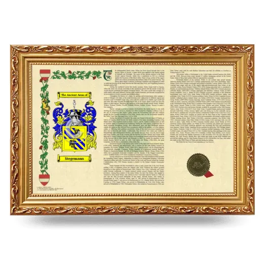 Stegemann Armorial Landscape Framed - Gold