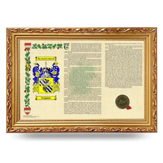 Stegman Armorial Landscape Framed - Gold