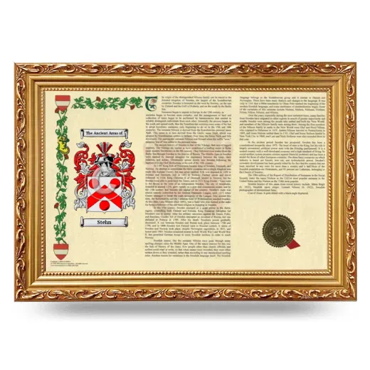 Stehn Armorial Landscape Framed - Gold